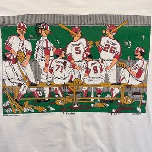 Play Ball B. Johnson 1990 T-Shirt Men's X Large Baseball T Shirt Jereez Tag
